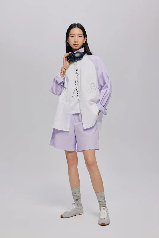 Taro Purple Shirt Set-Shorts