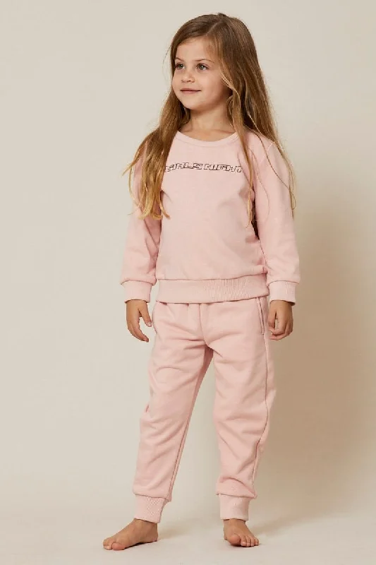 Pink Kids Track Pants